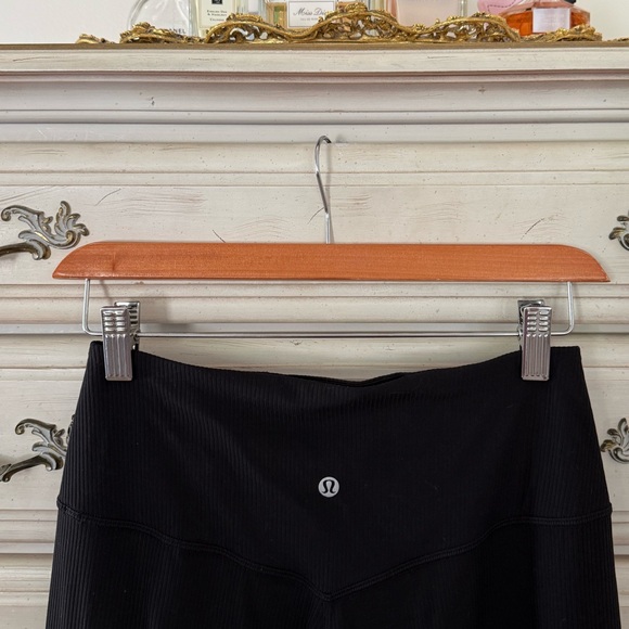 Lululemon Black Align High Rise Ribbed Wide Leg Pants - Picture 7 of 9